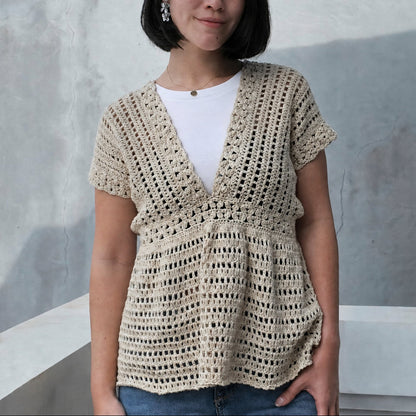 Magnolia V Neck Top Crochet Pattern