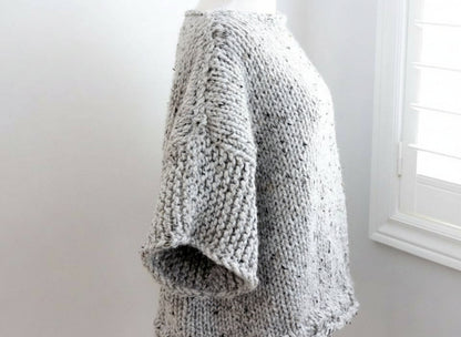 Beginner Boxy Sweater Knitting Pattern