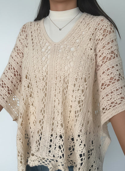 Multi-Way Mesh Poncho Crochet Pattern
