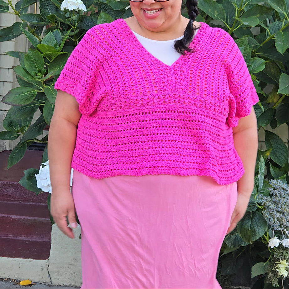 Magnolia V Neck Top Crochet Pattern