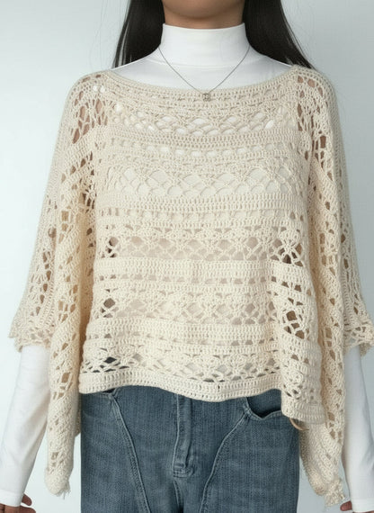 Multi-Way Mesh Poncho Crochet Pattern