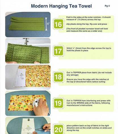 Modern Hanging Tea Towel Sewing Pattern
