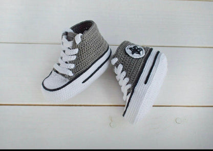 Converse Baby Booties Crochet Pattern