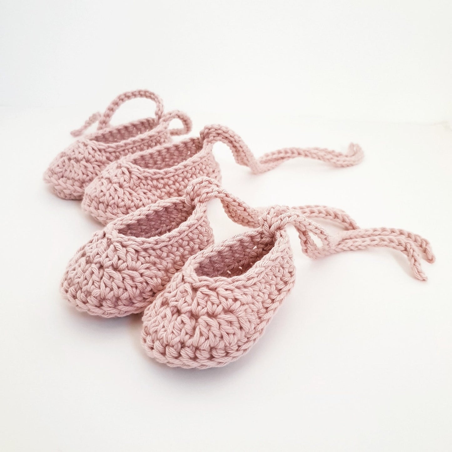 Ballerina Style Baby Booties Crochet Pattern