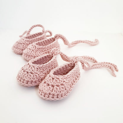 Ballerina Style Baby Booties Crochet Pattern