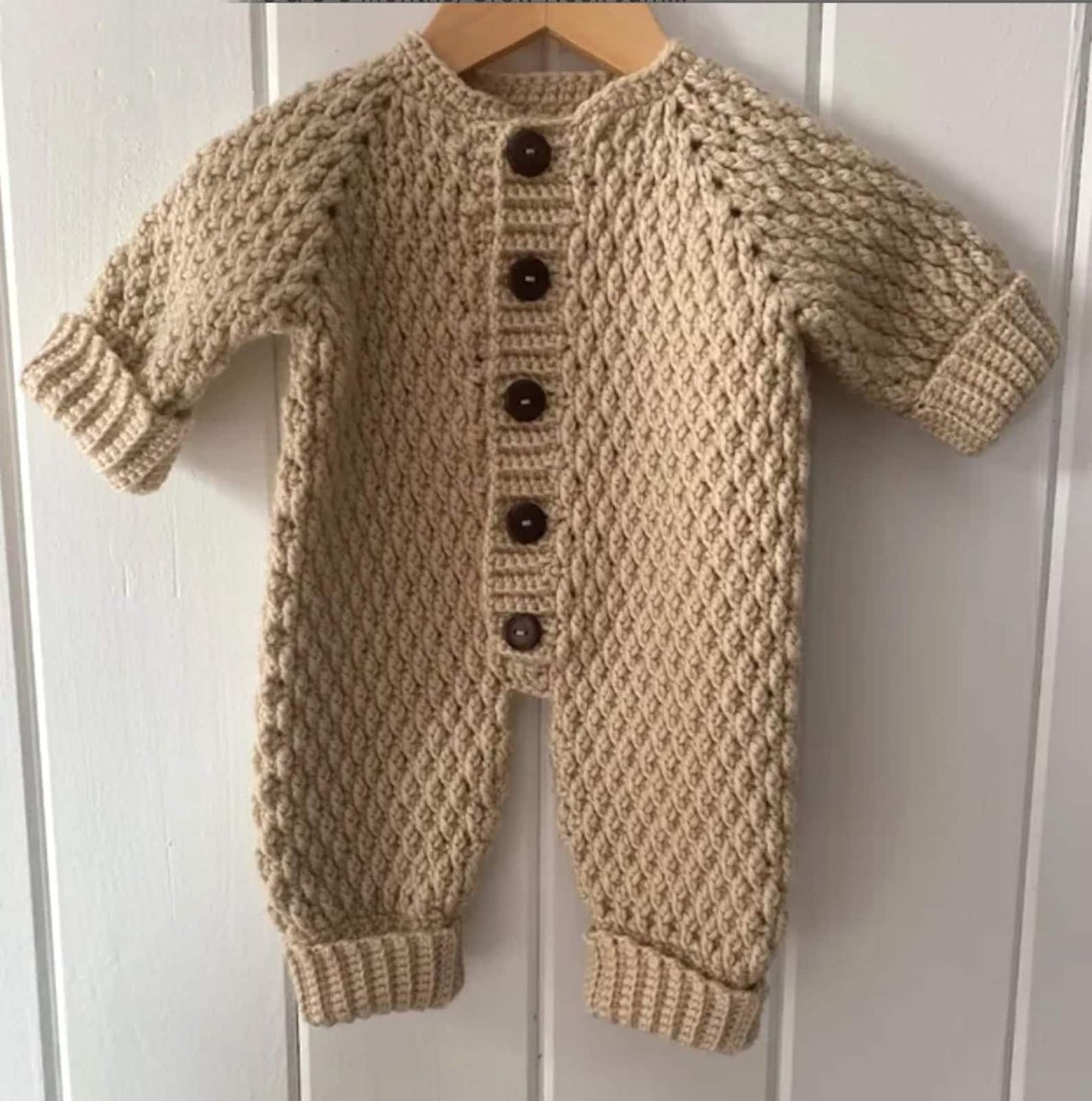 Baby One Piece Crew Neck Jumpsuit Crochet Pattern