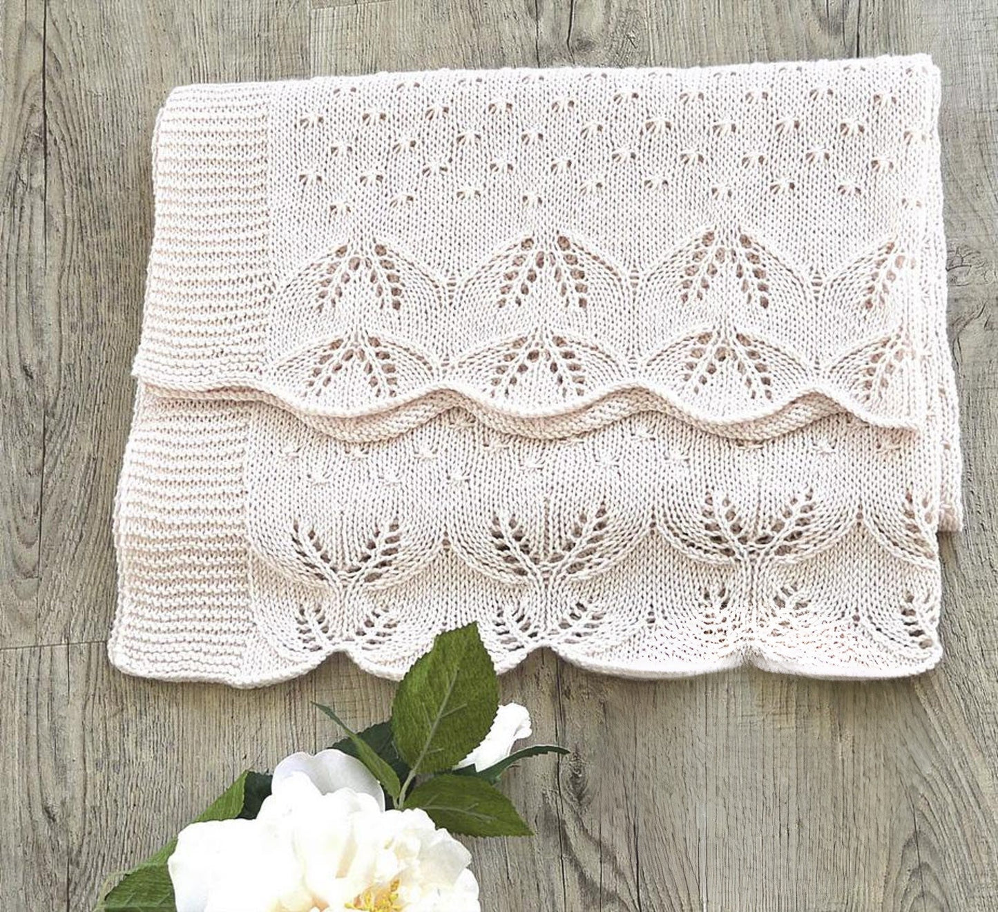 Butterfly Kisses Baby Blanket Knitting Pattern