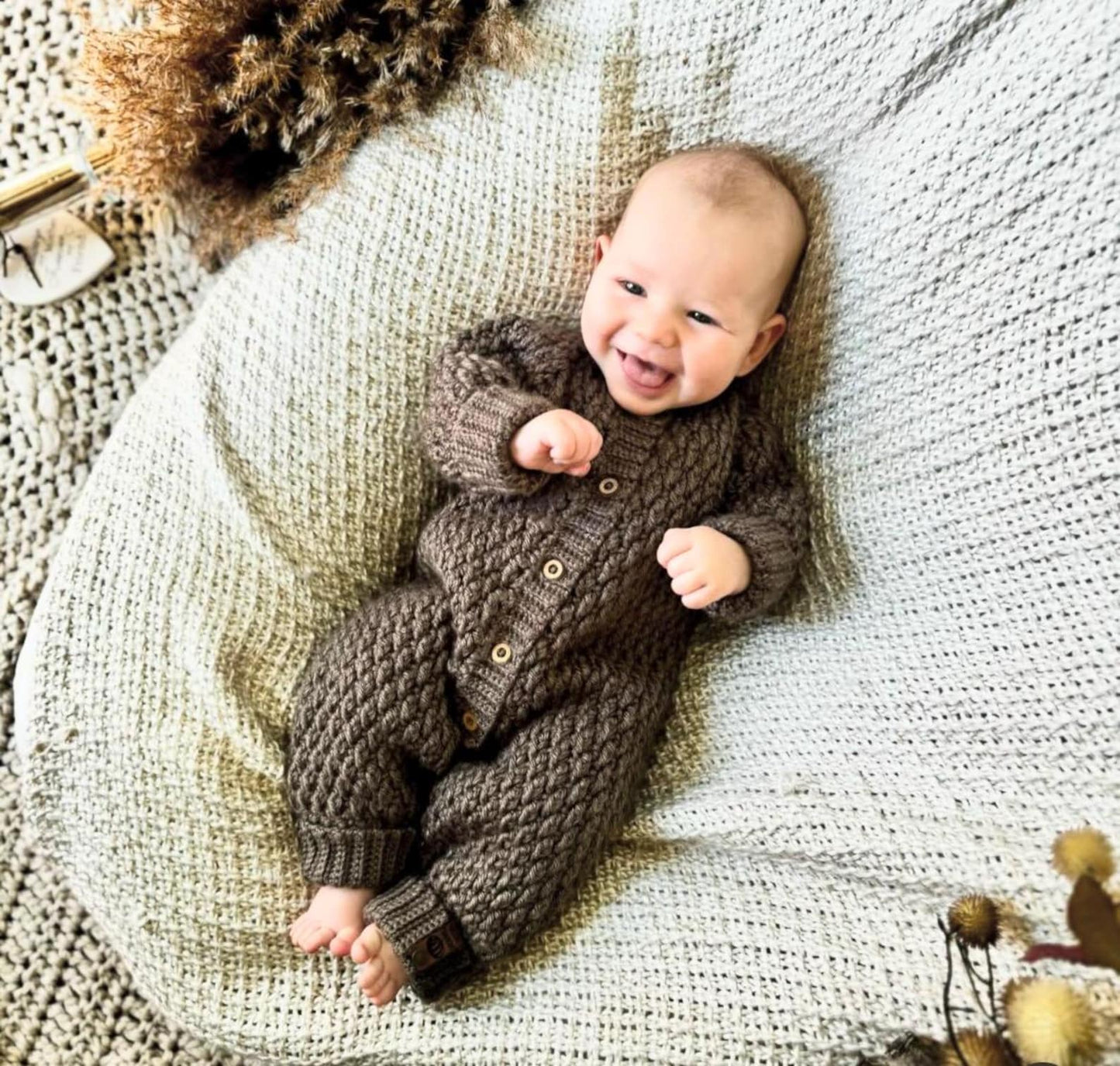 Baby One Piece Crew Neck Jumpsuit Crochet Pattern