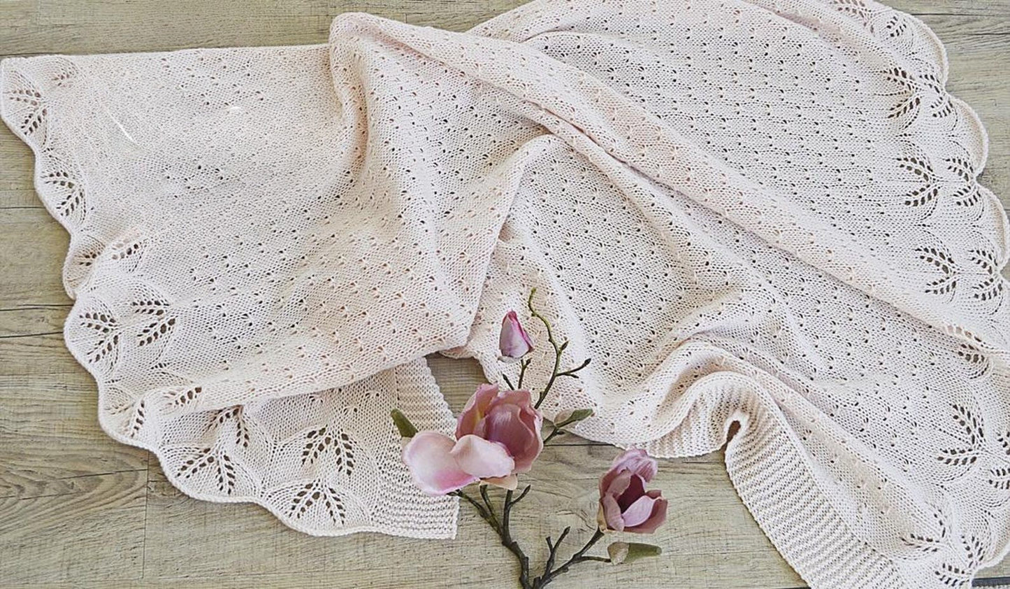 Butterfly Kisses Baby Blanket Knitting Pattern