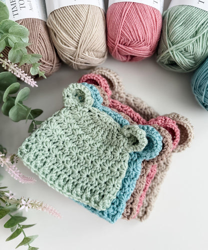 Star Stitch Baby Bear Hat Crochet Pattern
