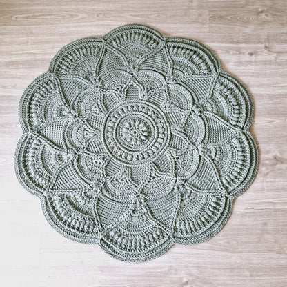 Boho Flower Floor Rug Crochet Pattern