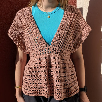 Magnolia V Neck Top Crochet Pattern