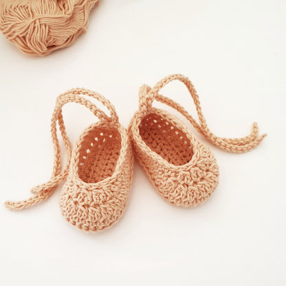 Ballerina Style Baby Booties Crochet Pattern