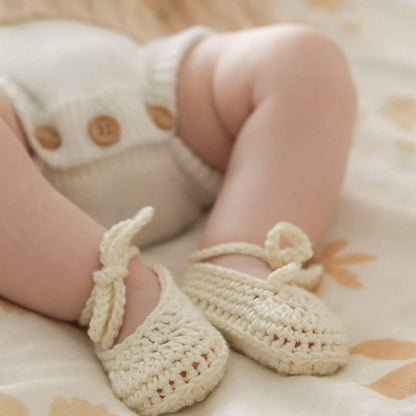 Ballerina Style Baby Booties Crochet Pattern