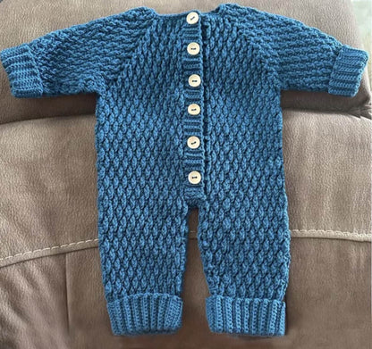 Baby One Piece Crew Neck Jumpsuit Crochet Pattern
