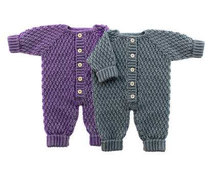 Baby One Piece Crew Neck Jumpsuit Crochet Pattern