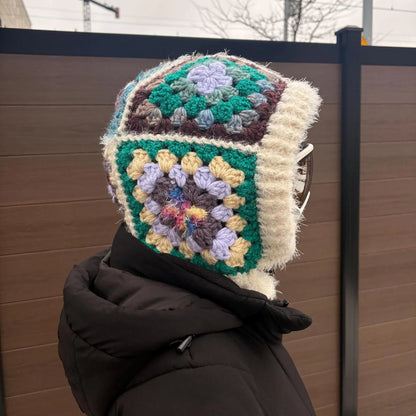 Granny Square Helmet Cover Crochet Pattern