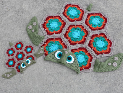 Hooded Sea Turtle Blanket Crochet Pattern