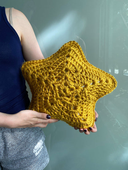 Stellar Star Pillow Crochet Pattern