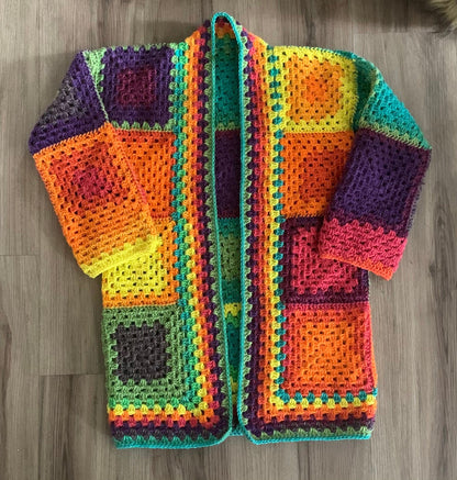 Little Granny Squares Cardi Crochet Pattern