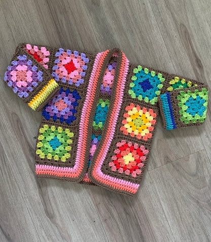 Little Granny Squares Cardi Crochet Pattern