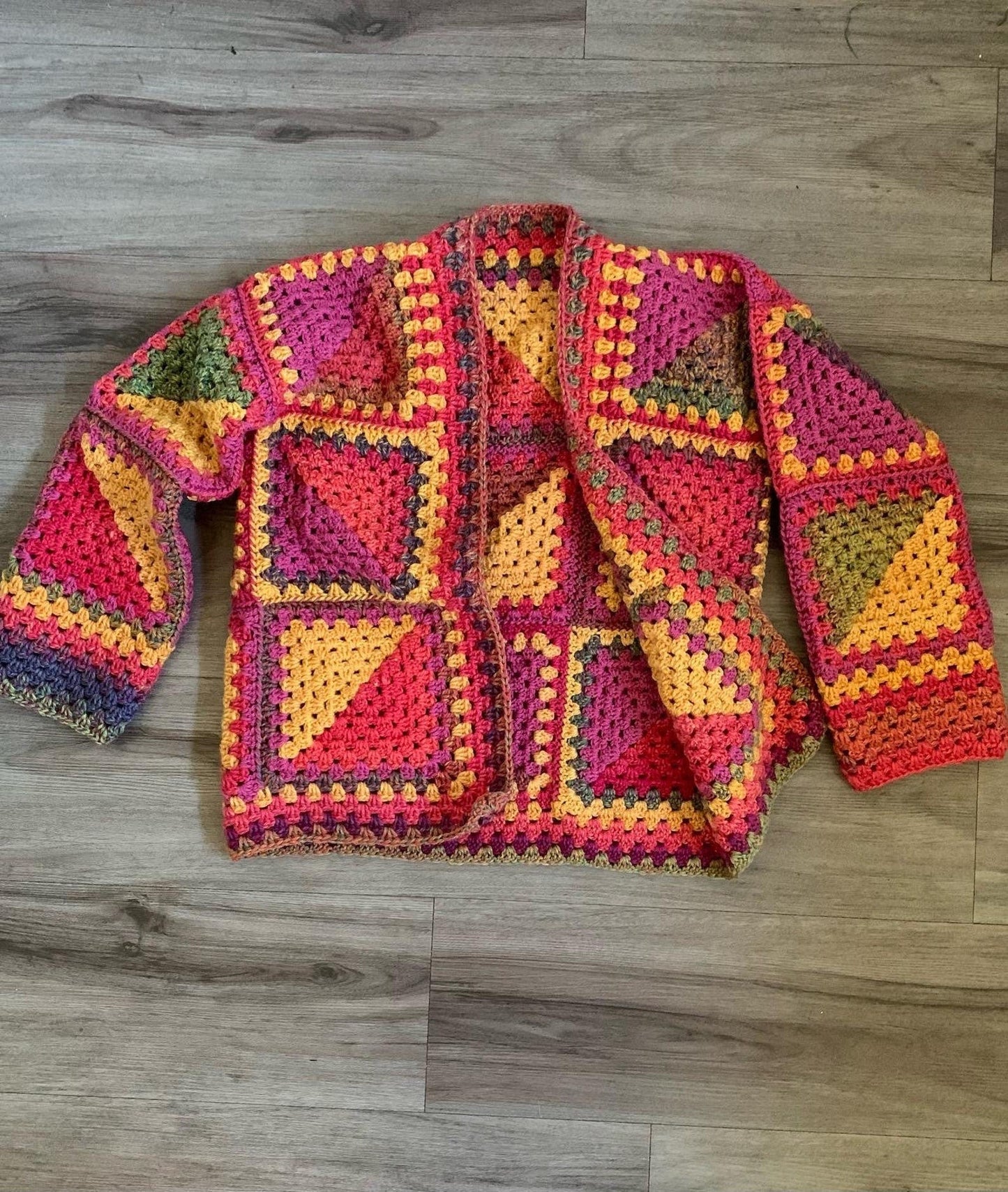 Little Granny Squares Cardi Crochet Pattern