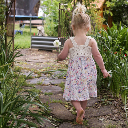Flower Square Dress Crochet/Sewing Pattern