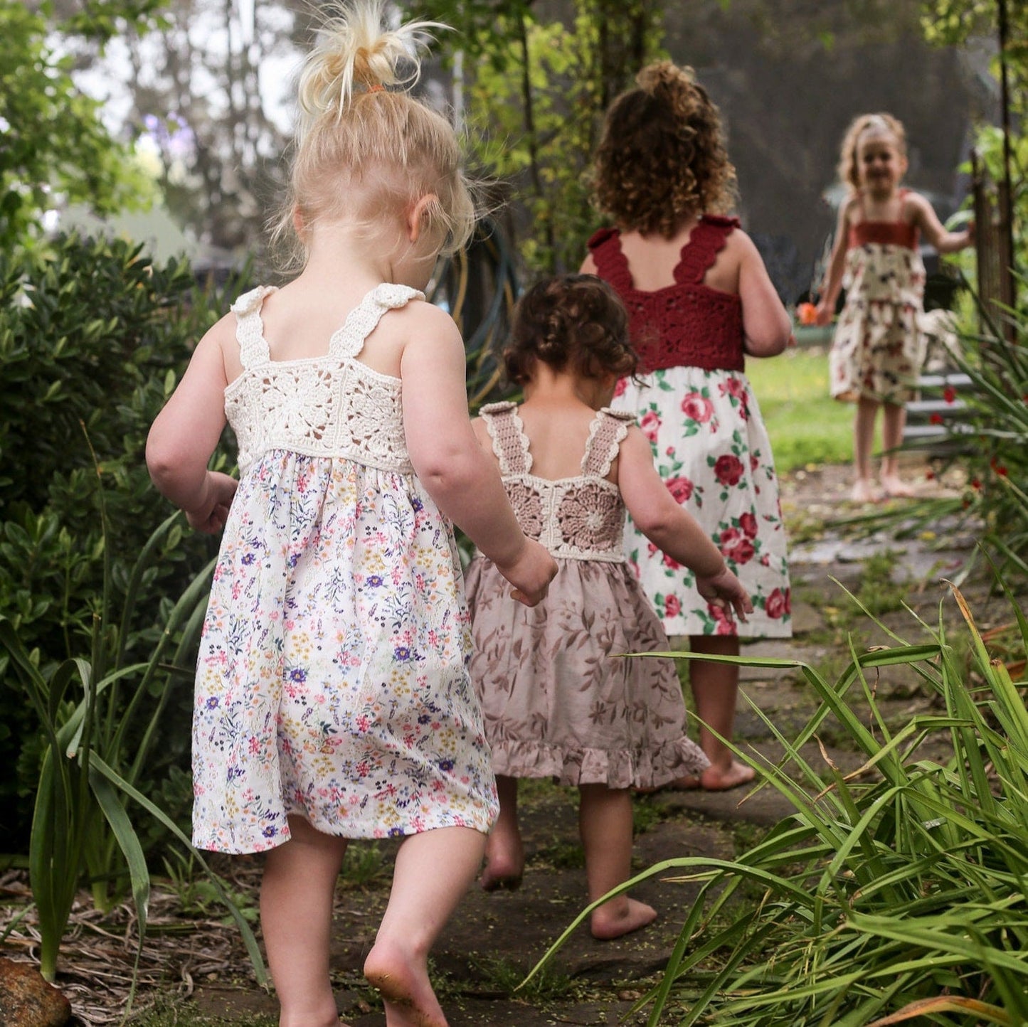 Flower Square Dress Crochet/Sewing Pattern