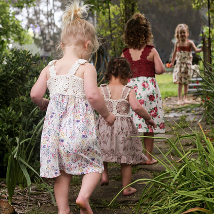 Flower Square Dress Crochet/Sewing Pattern