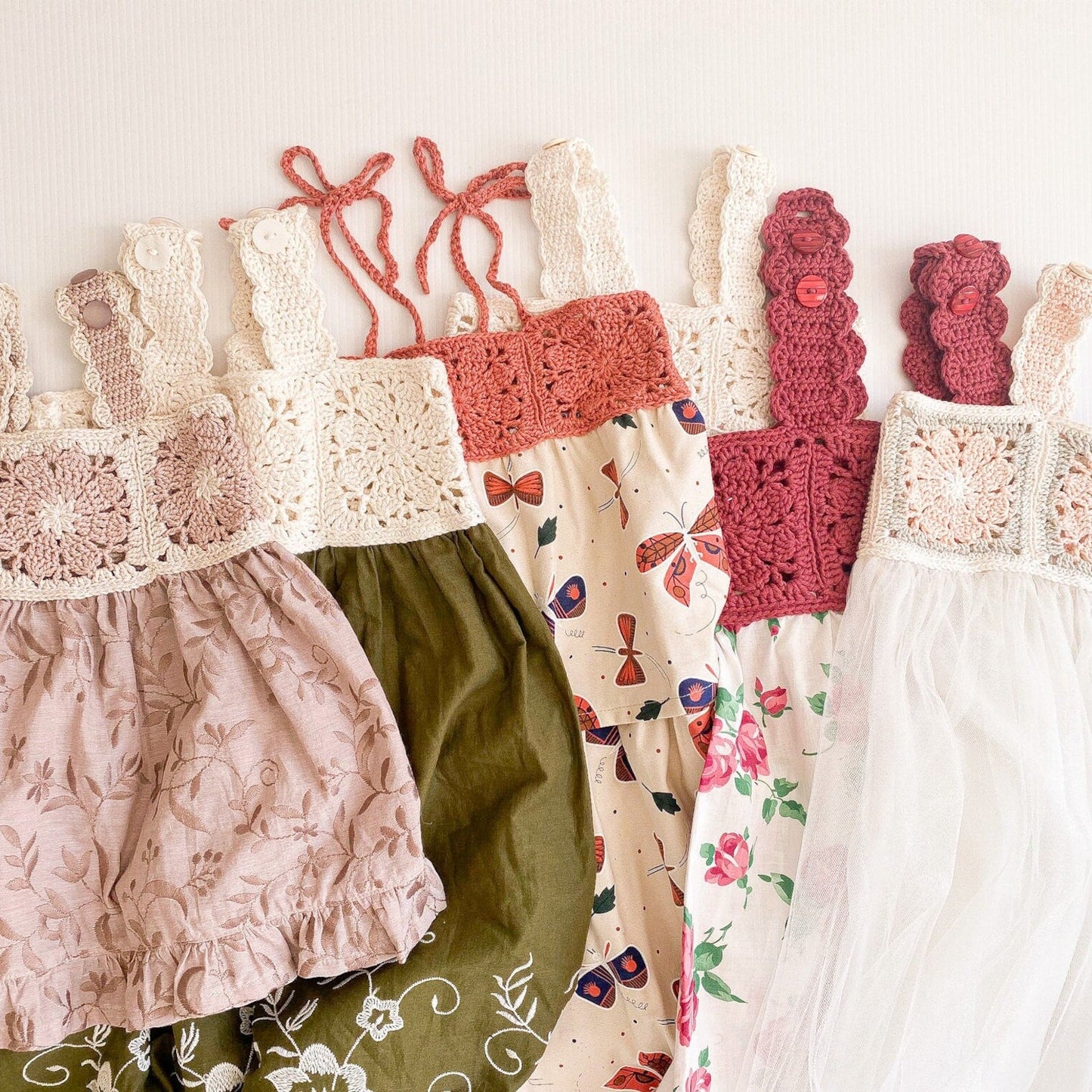 Flower Square Dress Crochet/Sewing Pattern