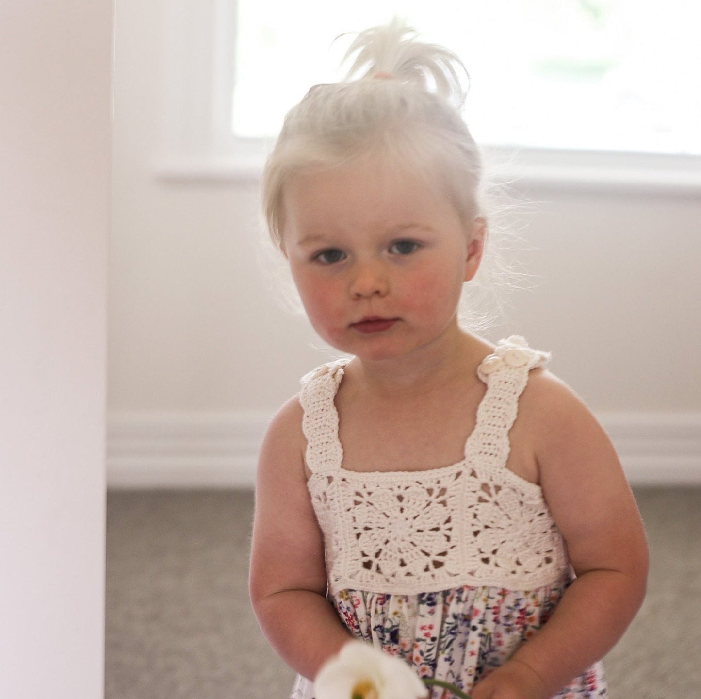 Flower Square Dress Crochet/Sewing Pattern