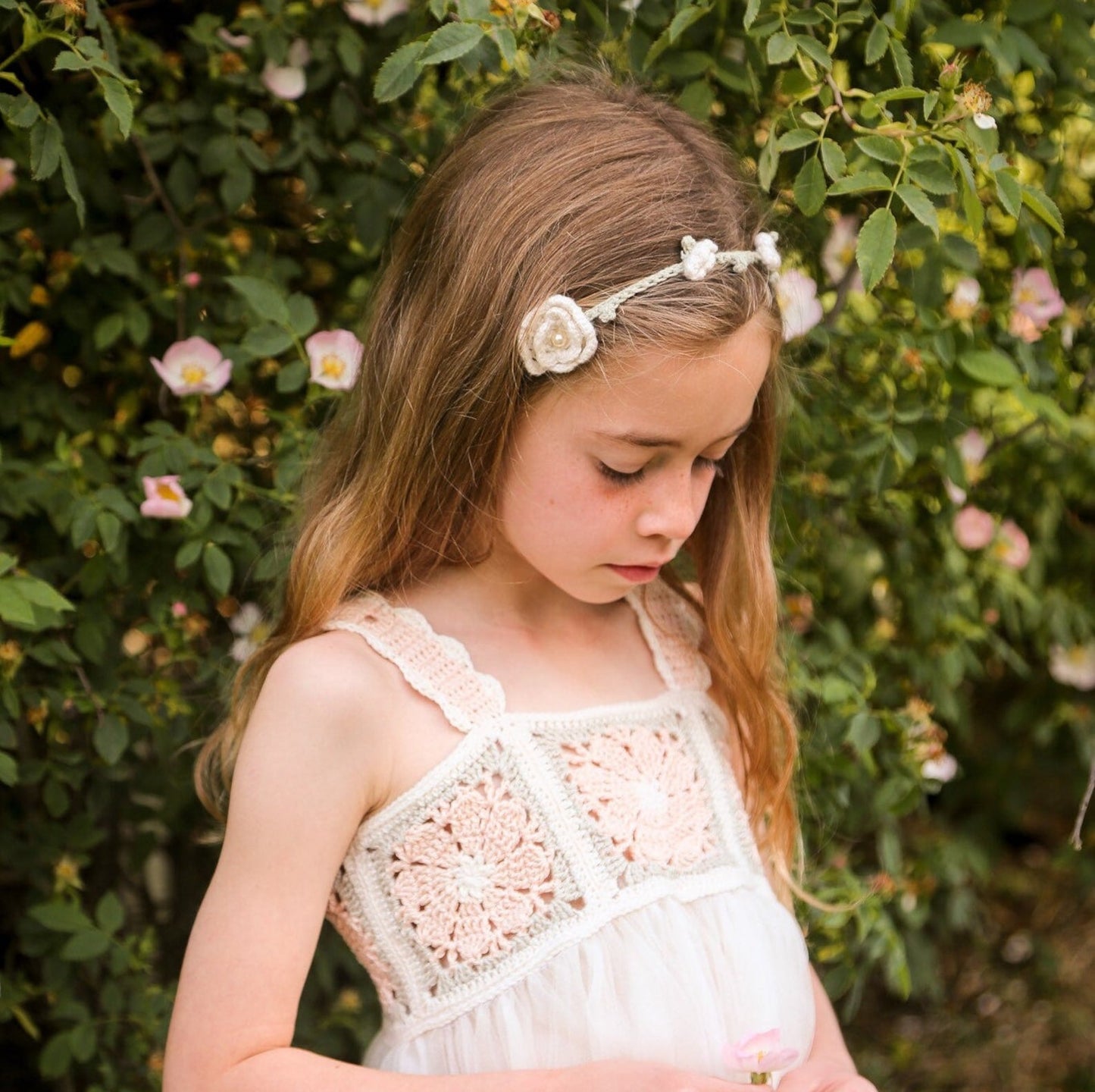 Flower Square Dress Crochet/Sewing Pattern