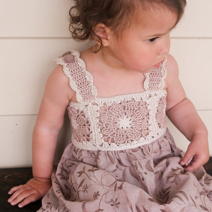 Flower Square Dress Crochet/Sewing Pattern
