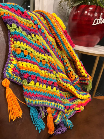 Siesta Fiesta Blanket Crochet Pattern