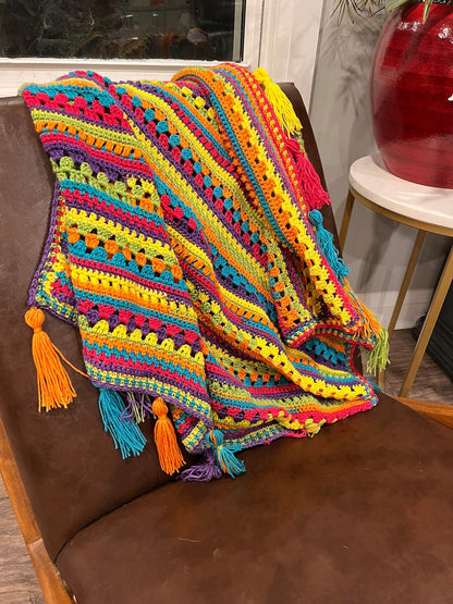 Siesta Fiesta Blanket Crochet Pattern
