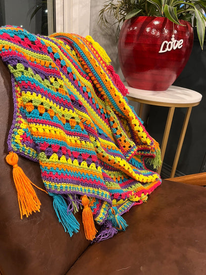 Siesta Fiesta Blanket Crochet Pattern