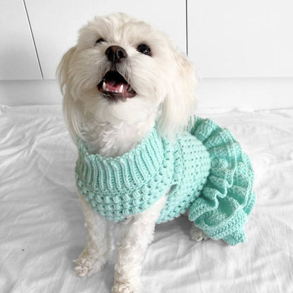 Puff Stitch Tutu Dog Jumper Crochet Pattern