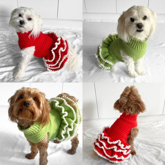 Christmas Paw Dress Crochet Pattern