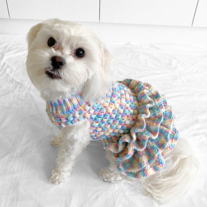 Puff Stitch Tutu Dog Jumper Crochet Pattern