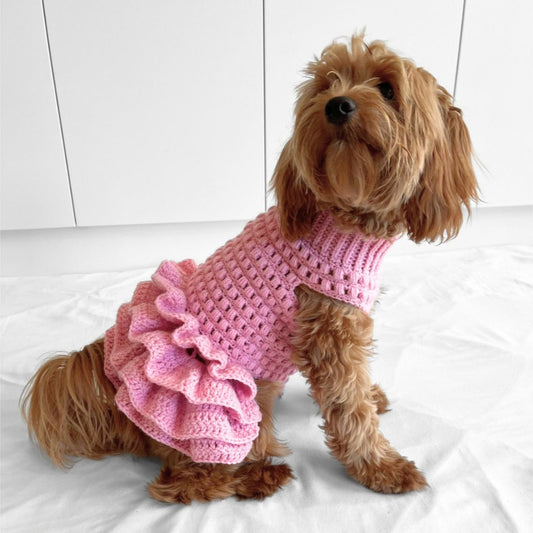 Puff Stitch Tutu Dog Jumper Crochet Pattern