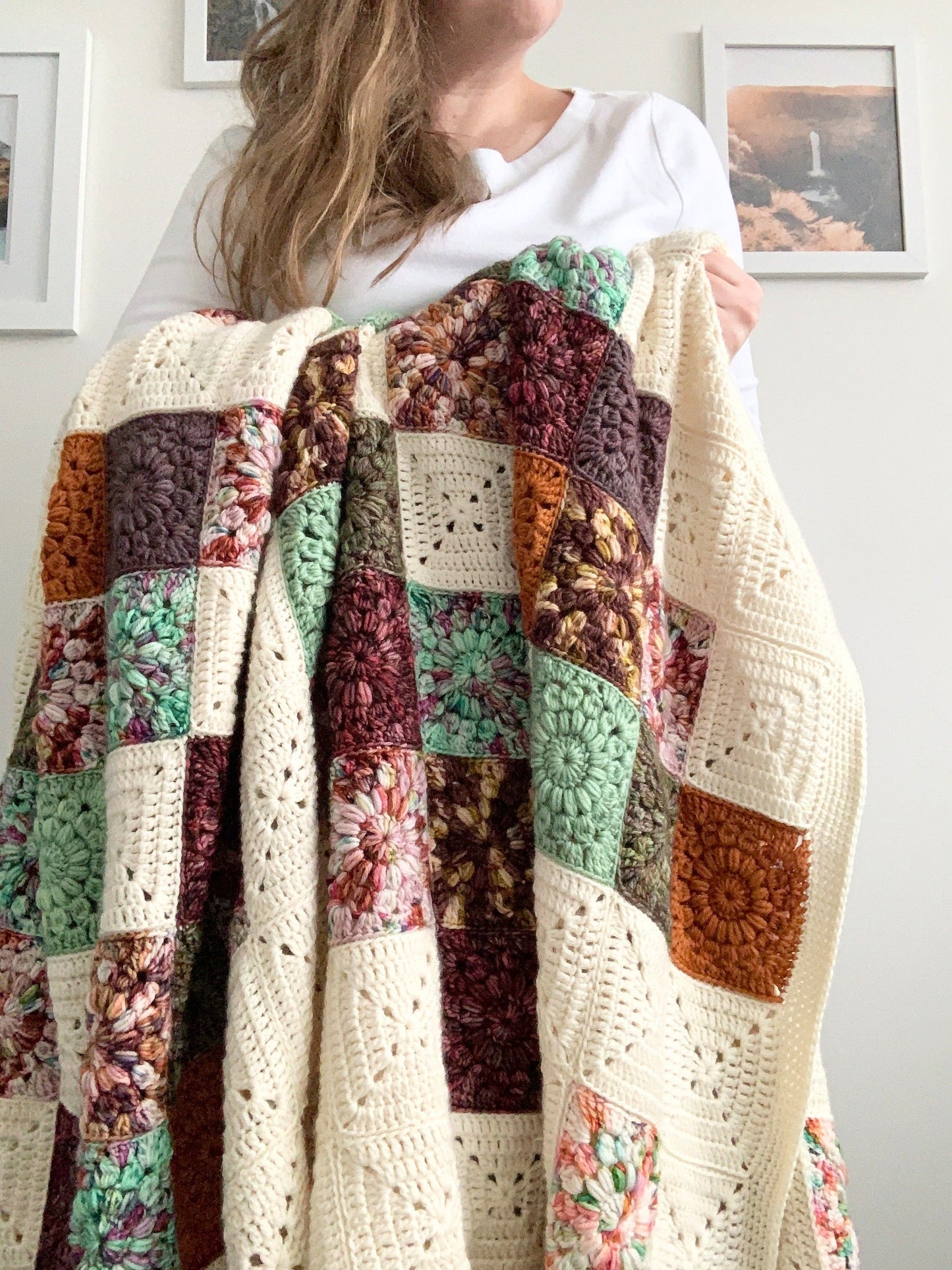 Granny Square Blanket Crochet Pattern