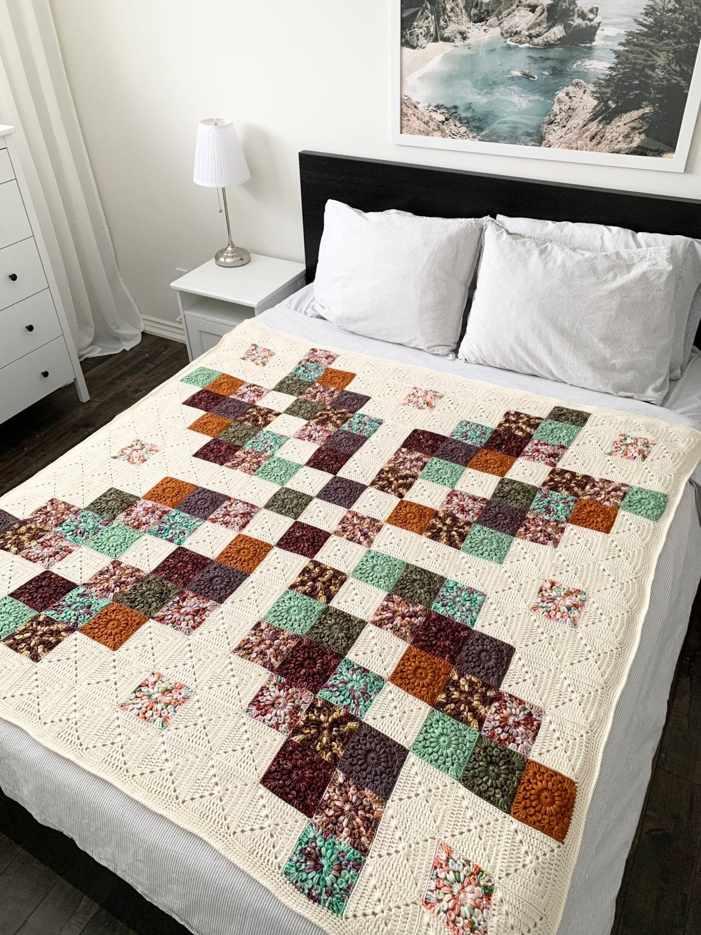 Granny Square Blanket Crochet Pattern