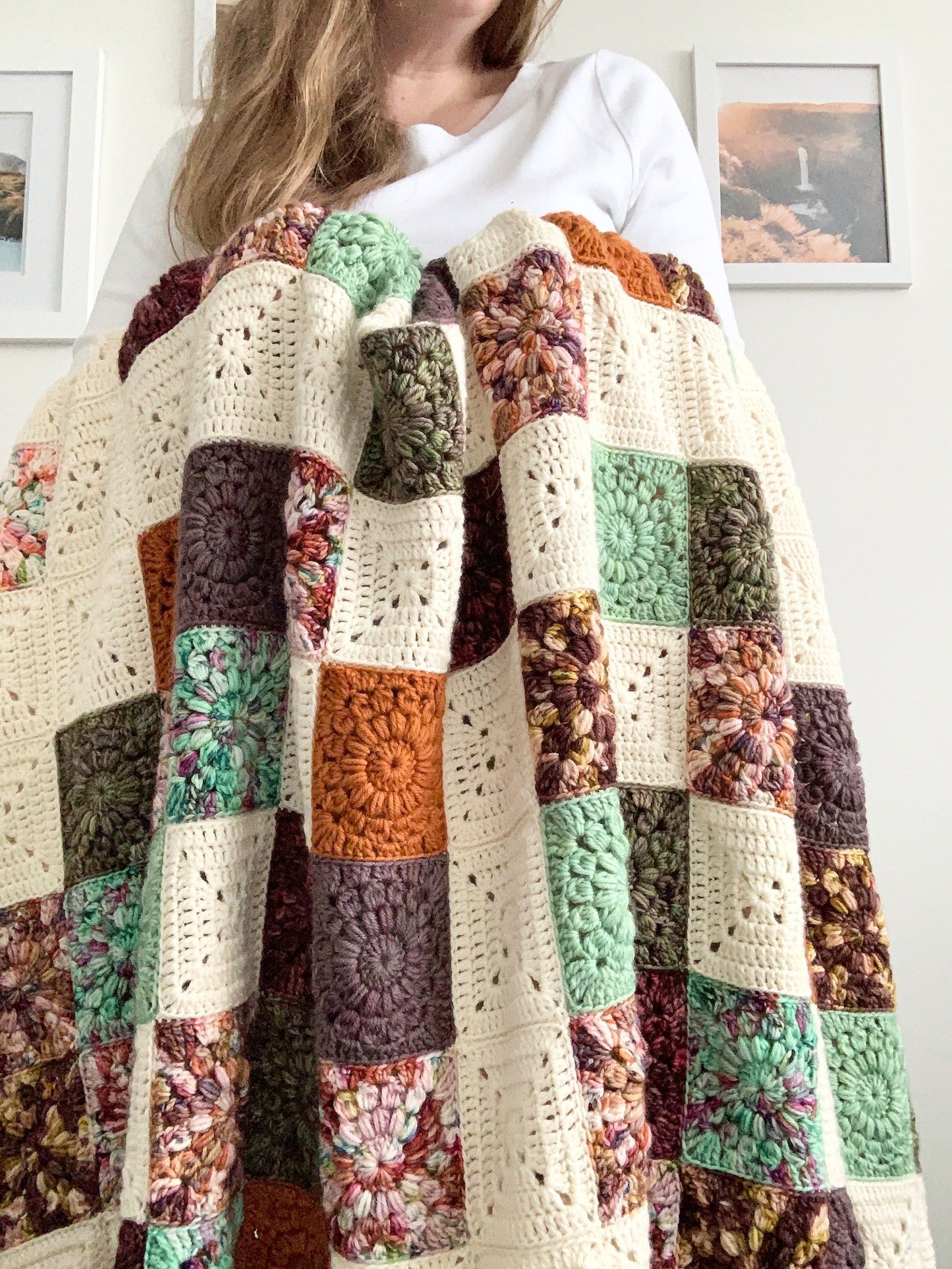 Granny Square Blanket Crochet Pattern