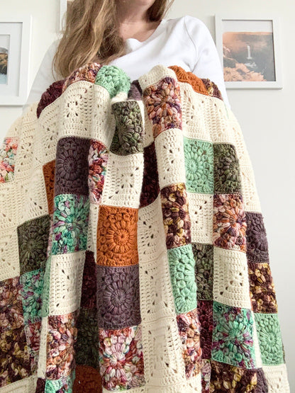 Granny Square Blanket Crochet Pattern