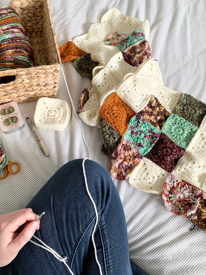 Granny Square Blanket Crochet Pattern