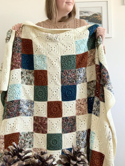 Granny Square Blanket Crochet Pattern