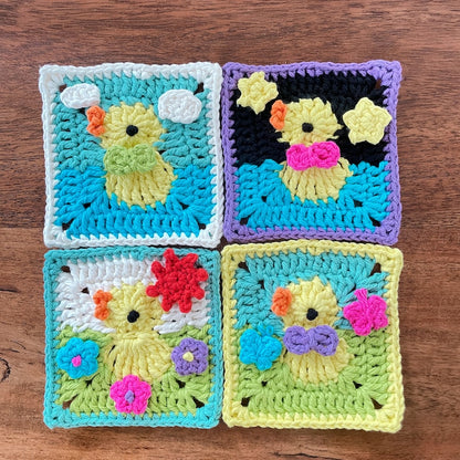Crochet Duck Granny Square Pattern