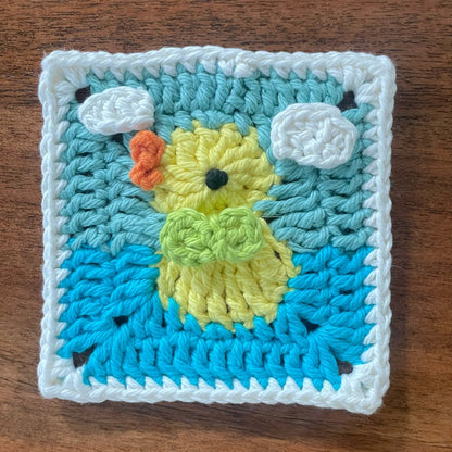 Crochet Duck Granny Square Pattern
