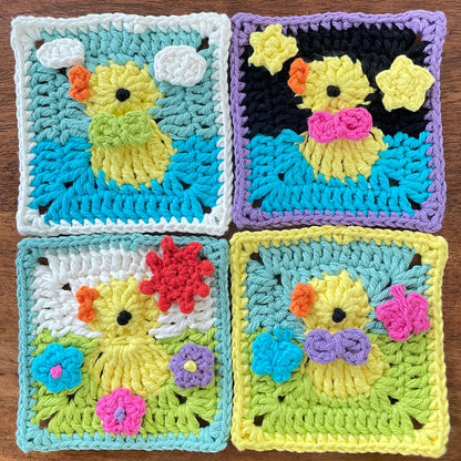 Crochet Duck Granny Square Pattern