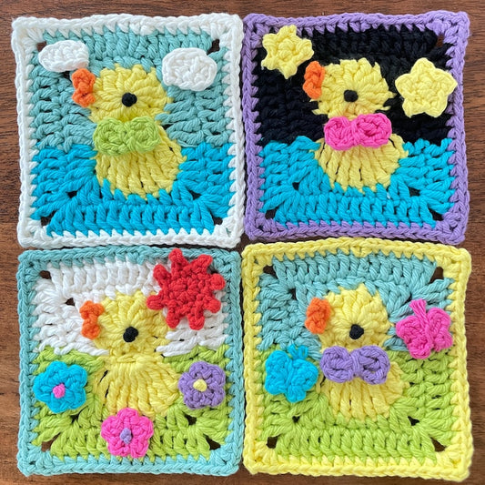 Crochet Duck Granny Square Pattern